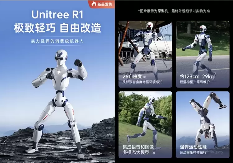 宇树Unitree R1系列消费级机器人京东首发 极致性能由你定义(图2)