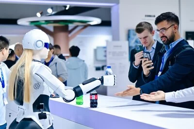 从讲PPT到全流程接待，墨甲机器人在2025奇瑞全球创新大会完成“人类助手“实景展示(图4)