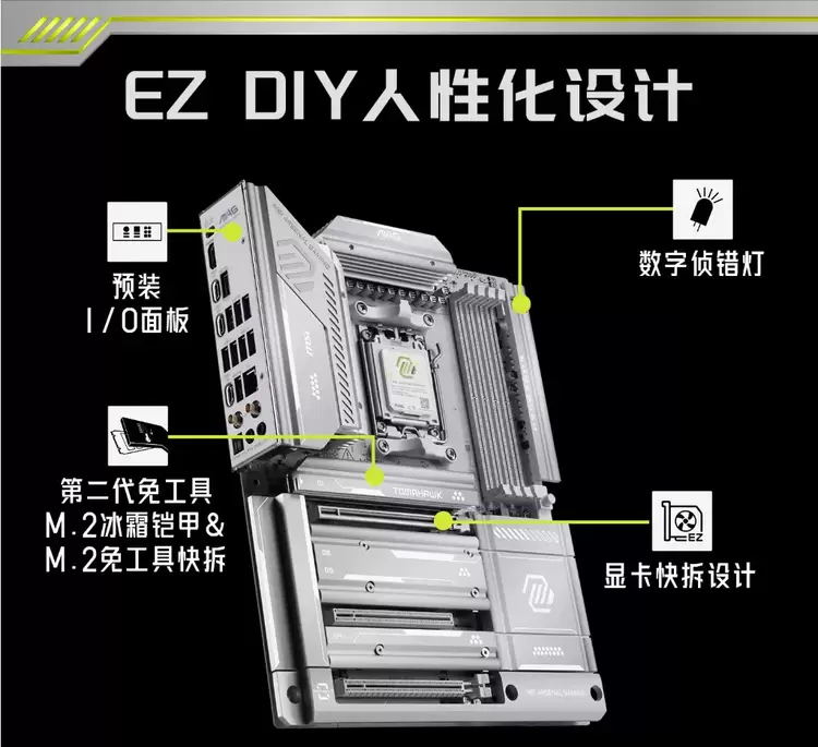 微星银色战斧降临!X870E TOMAHAWK MAX WIFI PZ背插主板上线(图4) 微星银色战斧降临!X870E TOMAHAWK MAX WIFI PZ背插主板上线(图4)