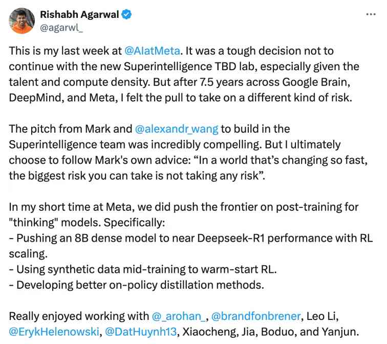 6d25889cj00t1myph00ggd000u000qop Meta AI 大神离职,原因却是扎克伯格的「毒鸡汤」