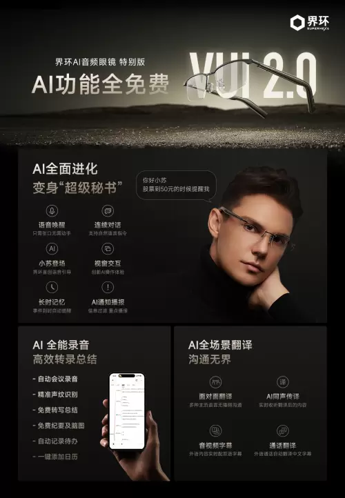 “超级秘书”来了！界环AI音频眼镜特别版首发搭载VUI2.0(图4)