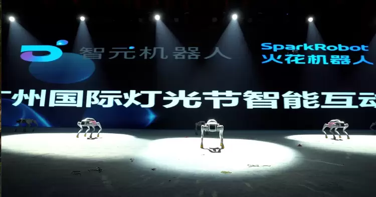 行业首发!智元×火花机器人联合发布机器狗表演方阵(图1) 行业首发!智元×火花机器人联合发布机器狗表演方阵(图1)