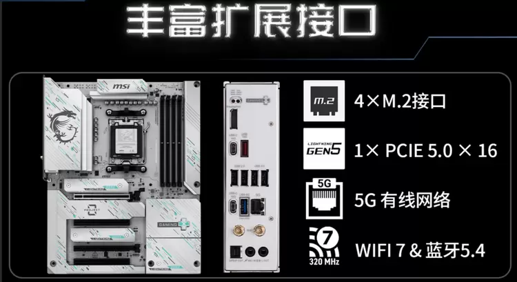 微星B850 GAMING PLUS WIFI PZ背插主板上市，畅享AM5平台(图7)