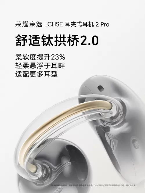 与荣耀500系列同期发布 荣耀耳夹耳机2 Pro官宣定档(图2)