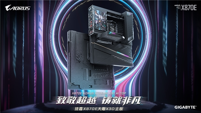 专为 AMD Ryzen X3D 处理器打造：技嘉 X870E AORUS XTREME X3D AI TOP 旗舰主板正式上市(图1)