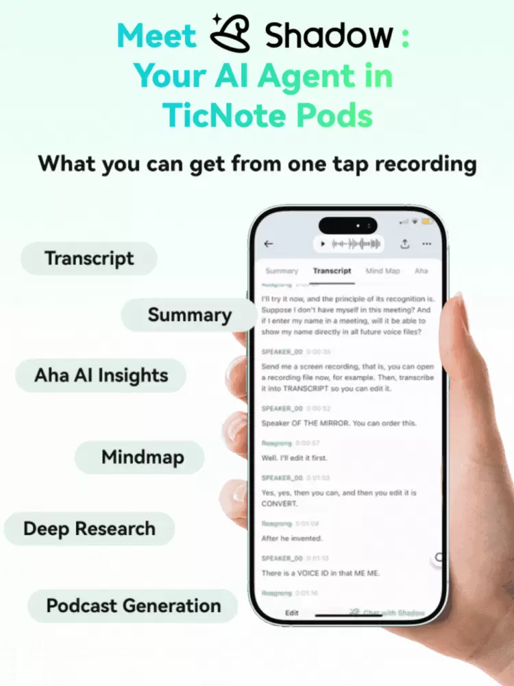 出门问问重磅发布TicNote Pods，“4G联网+Shadow AI”重塑耳机体验(图4)