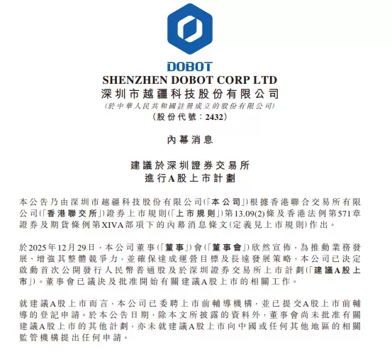 港股“协作机器人第一股”决定,启动A股上市计划!(图1) 港股“协作机器人第一股”决定,启动A股上市计划!(图1)