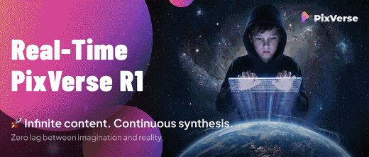 全球首个通用实时世界模型PixVerse R1发布 视听媒体进入交互时代(图3) 全球首个通用实时世界模型PixVerse R1发布 视听媒体进入交互时代(图3)