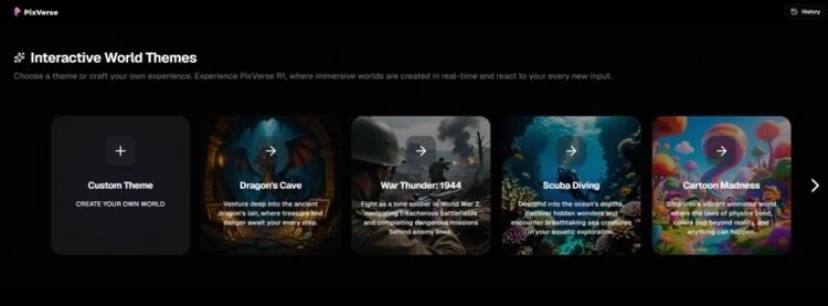 全球首个通用实时世界模型PixVerse R1发布 视听媒体进入交互时代(图1) 全球首个通用实时世界模型PixVerse R1发布 视听媒体进入交互时代(图1)