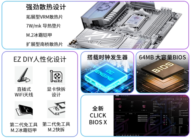 微星MPG B850M EDGE TI MAX WIFI主板上市:银白刀锋,性能与颜值兼具(图3) 微星MPG B850M EDGE TI MAX WIFI主板上市:银白刀锋,性能与颜值兼具(图3)