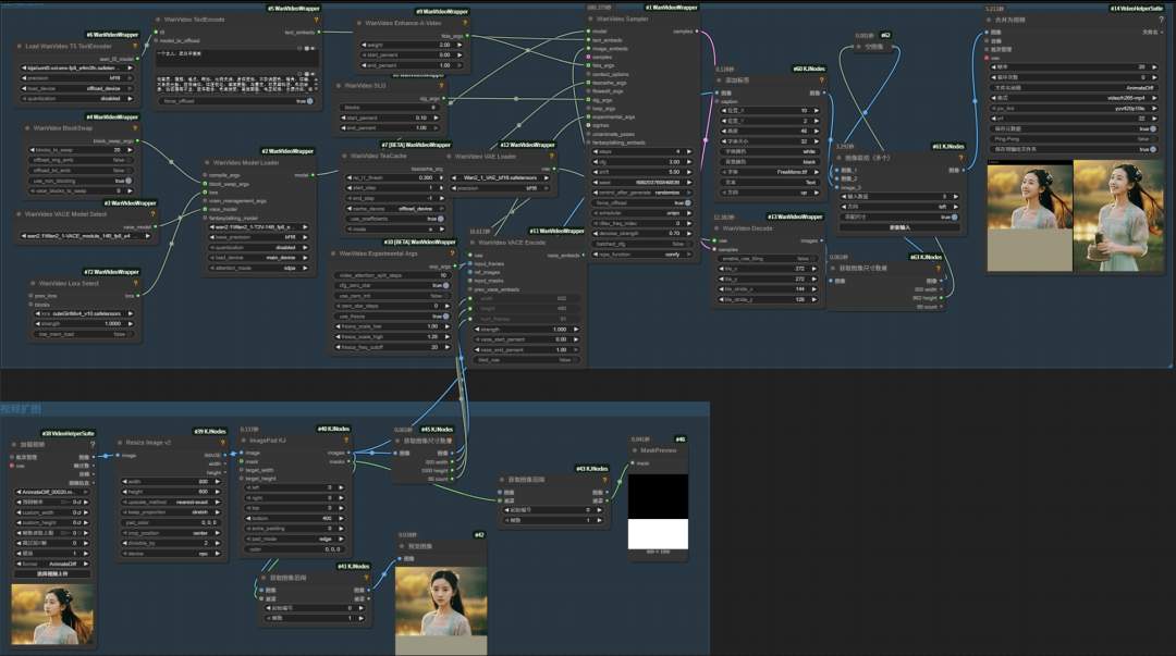 AI生成的视频也能改了，用VACE随意给视频扩图