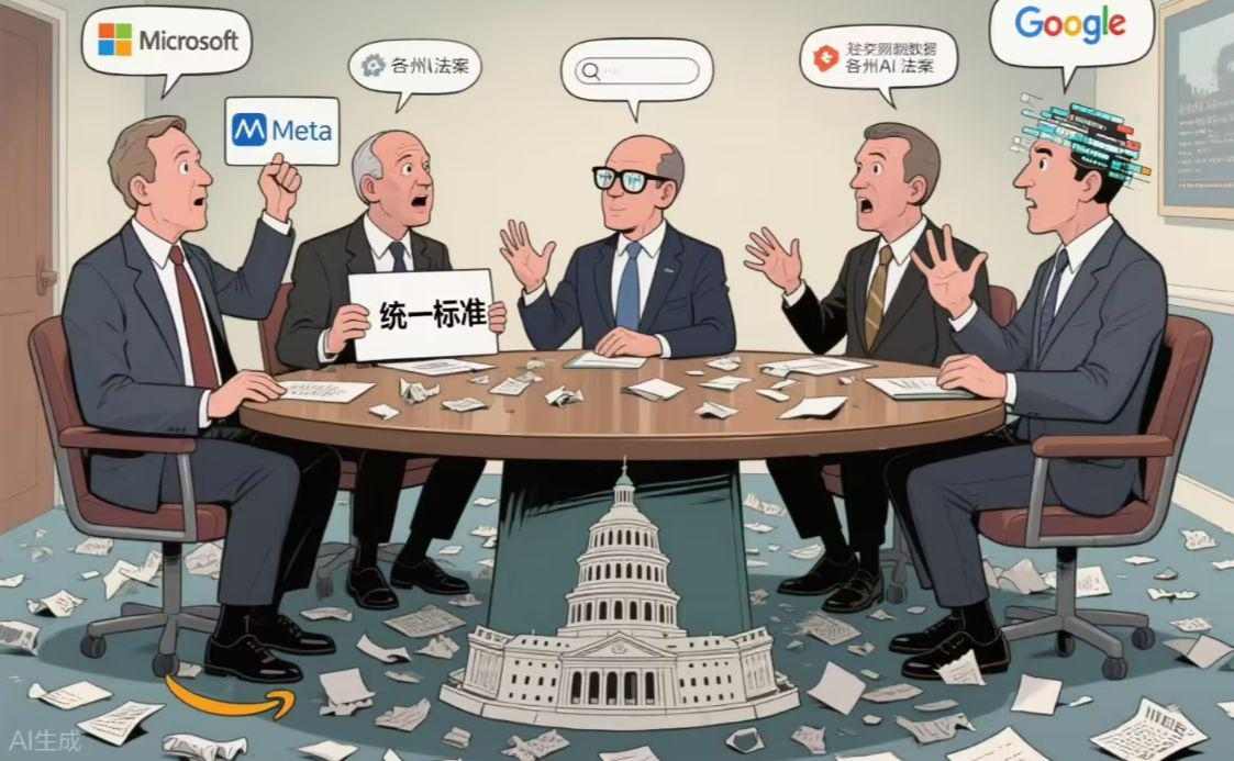 美国拟立法禁止各州单独监管 AI，谷歌亚马逊等大厂纷纷下场推动