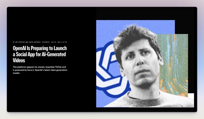 92ae8366j00t3e8ze0071d000iw00b3p OpenAI 被曝将推出“AI 版 TikTok”,所有短视频均为 AI 生成,基于 Sora 2