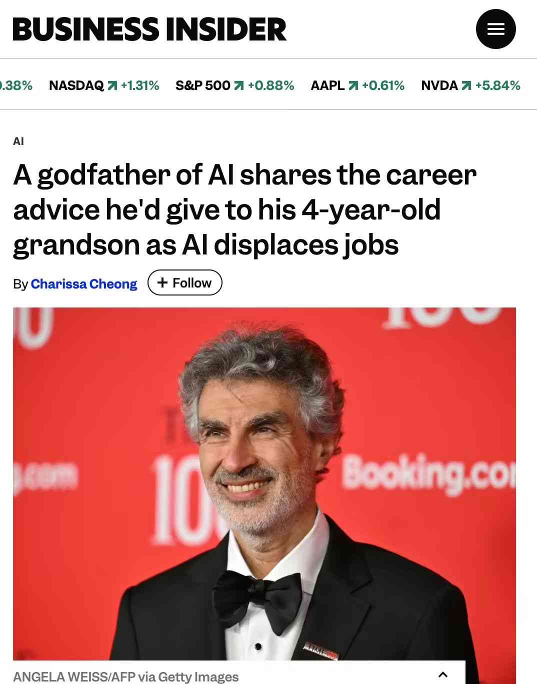 “AI教父”约书亚・本吉奥：AI 时代的人类要努力成为一个“美丽的个体”