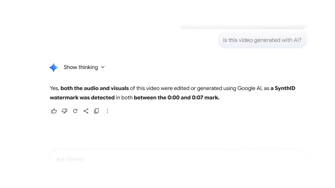 谷歌帮你揪出 AI 视频，Gemini 新增 AI 生成内容检测功能