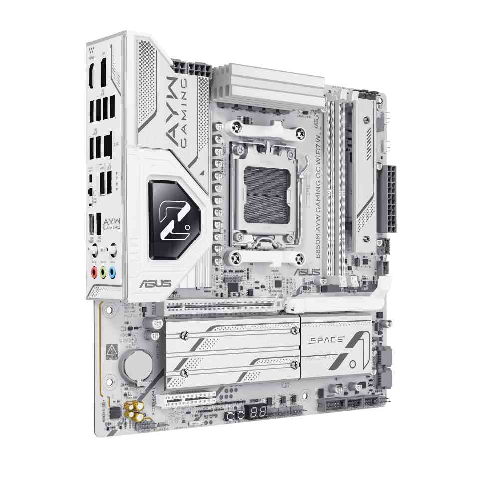 白色超频利器 华硕B850M AYW OC WIFI7 W主板预约！(图6)