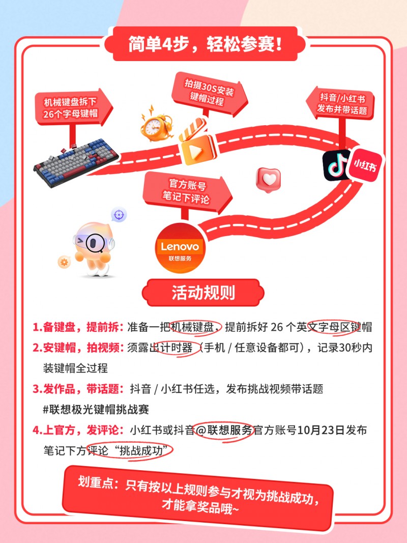 上桌就发光！联想极光外设新品+键帽挑战赛双重来袭(图2)