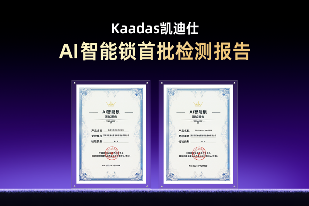荣耀加冕！Kaadas凯迪仕获全球AI智能锁首创者、中国AI智能锁第一品牌等多项权威认证(图2)