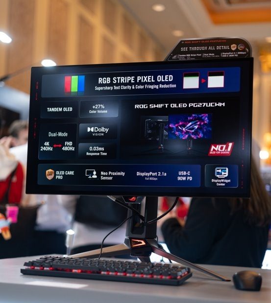 ROG携显示器新品超神27 二代与AR眼镜亮相CES 2026，开启沉浸式游戏新纪元(图1)