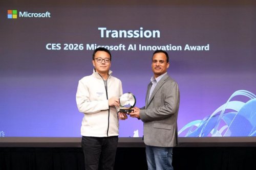 传音荣获 CES 2026 微软 AI 创新奖，以实用型 AI 深化新兴市场智能体验(图1)