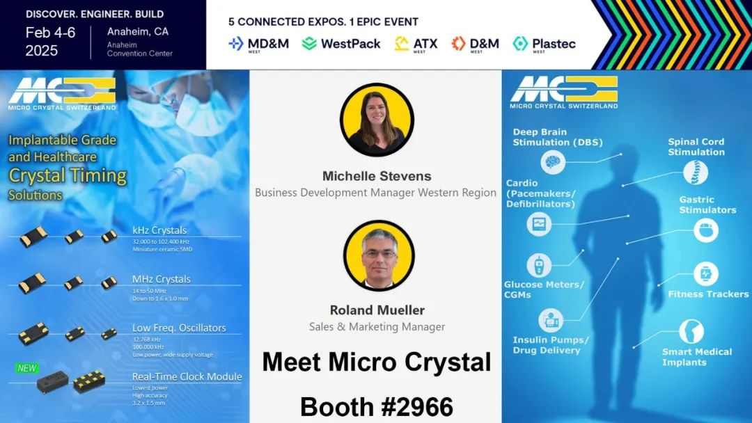 MD&M West展会：Micro Crystal携创新定时元件，共绘医疗科技新蓝图(图2)
